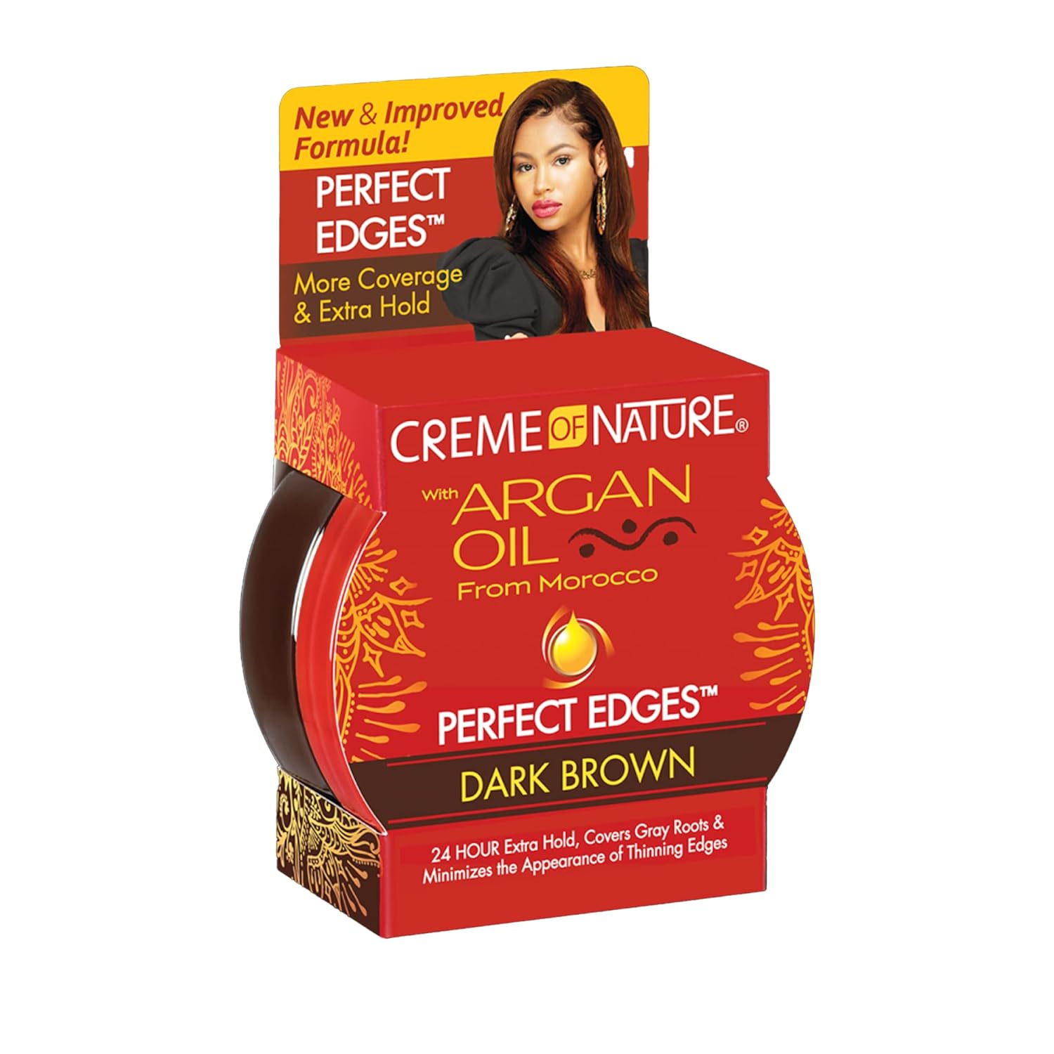 Creme of Nature Argan Oil Perfect Edges dark brown edge control 63.7g