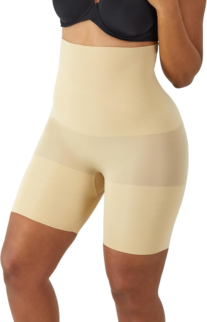 Maidenform latte high-waist thigh slimmer shapewear with lift technology