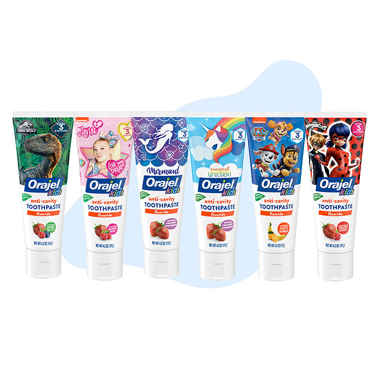 Orajel Kids PAW Patrol anticavity fluoride toothpaste with strawberry flavour tube