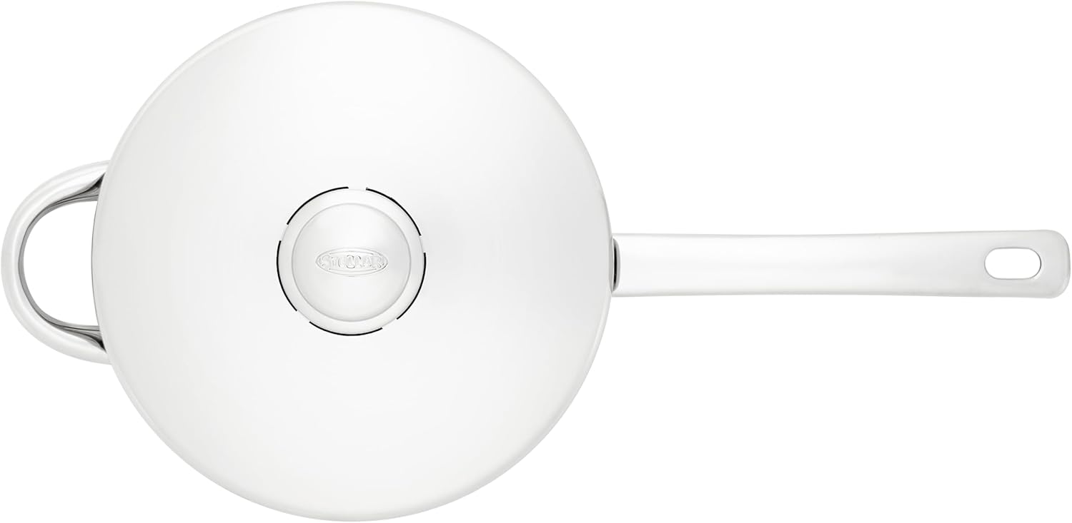 Stellar 1000 Classic Deep Saucepan 20cm white with lid, 3.2L capacity