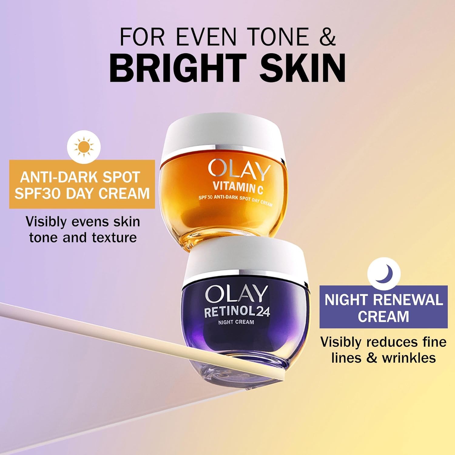 Olay Retinol 24 Night Cream 50ml dark purple jar with white lid