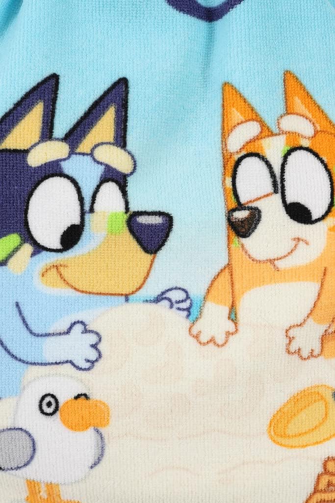 Bluey ice cream fold-out towel backpack with character print for ages 3M+