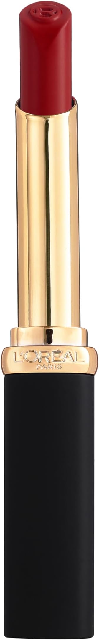L'Oréal Paris Color Riche plum matte lipstick with gold and black tube