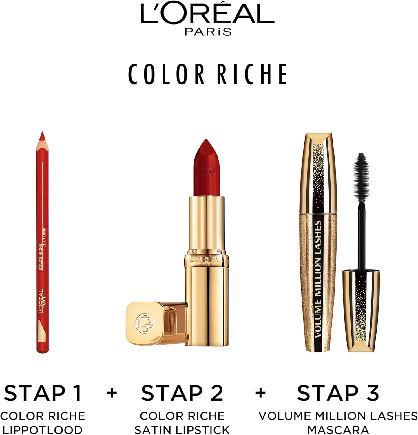 L'Oréal Color Riche Satin Lipstick 125 Maison Marais burgundy red