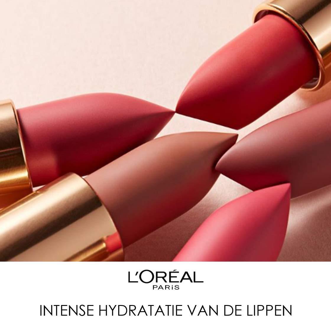 L'Oreal Paris Color Riche matte lipstick in purple and red shades with gold tubes