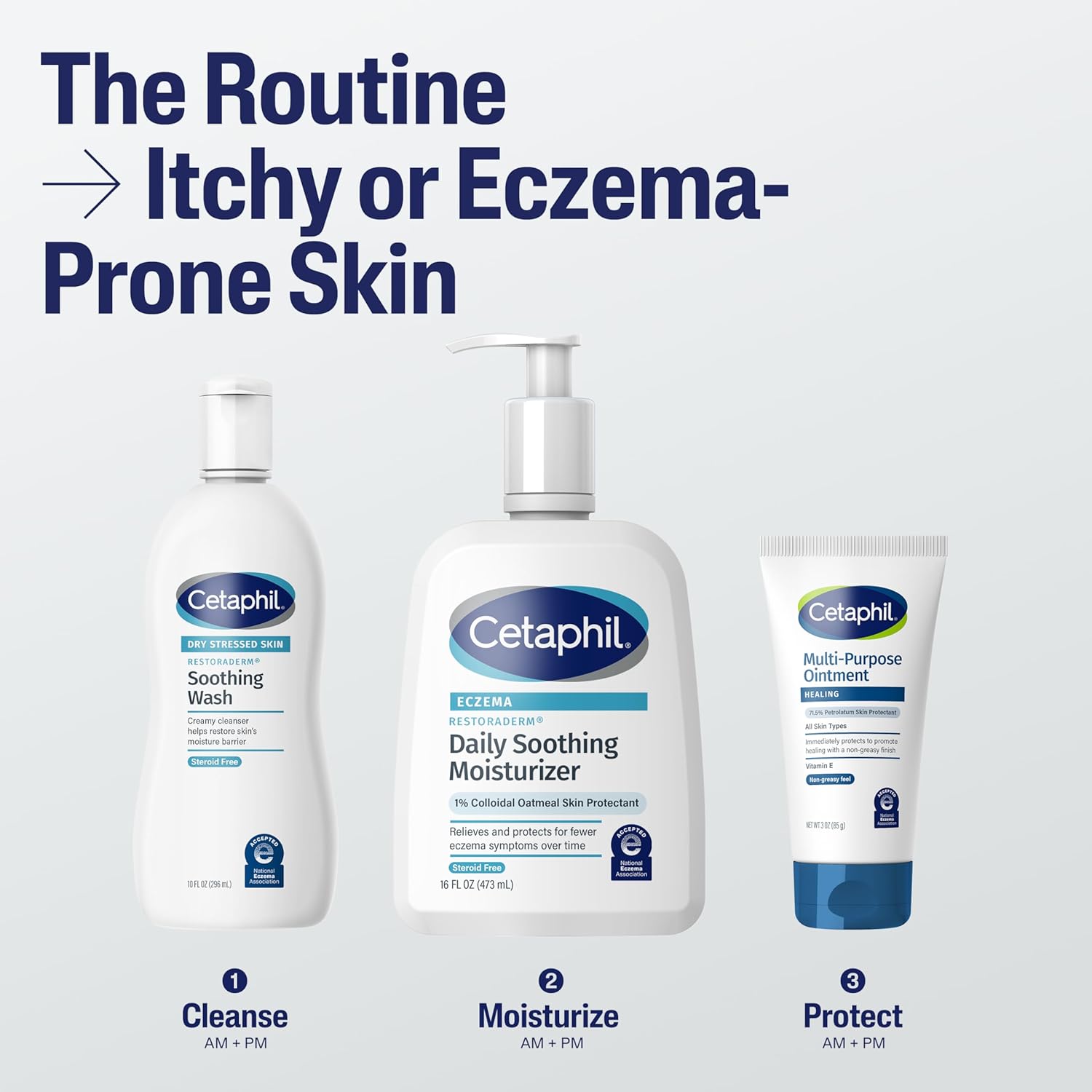 Cetaphil Eczema Restoraderm Daily Soothing Moisturizer, 10 fluid ounces pump bottle
