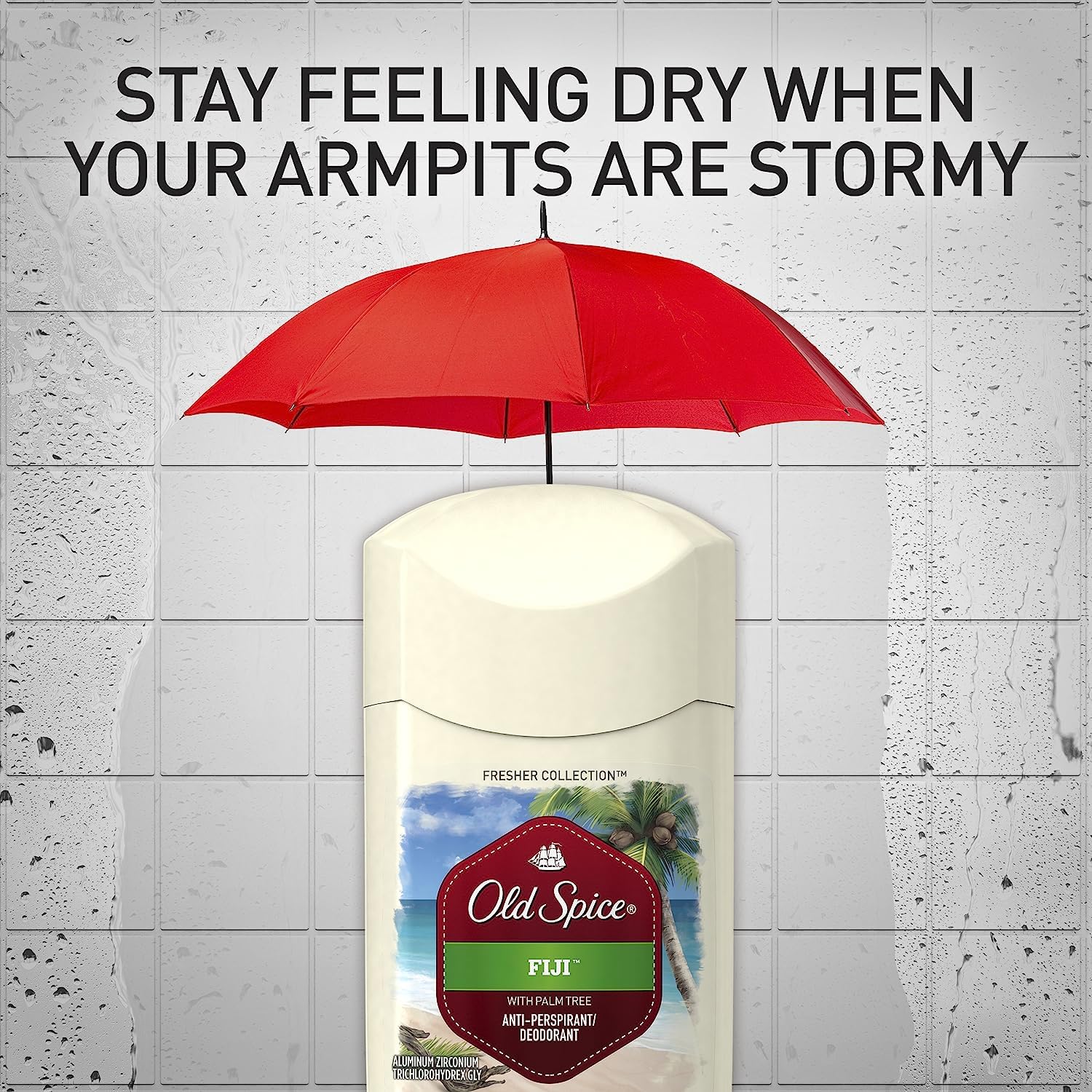 Old Spice Fresher Collection Fiji scent anti-perspirant deodorant stick, 3.4 oz