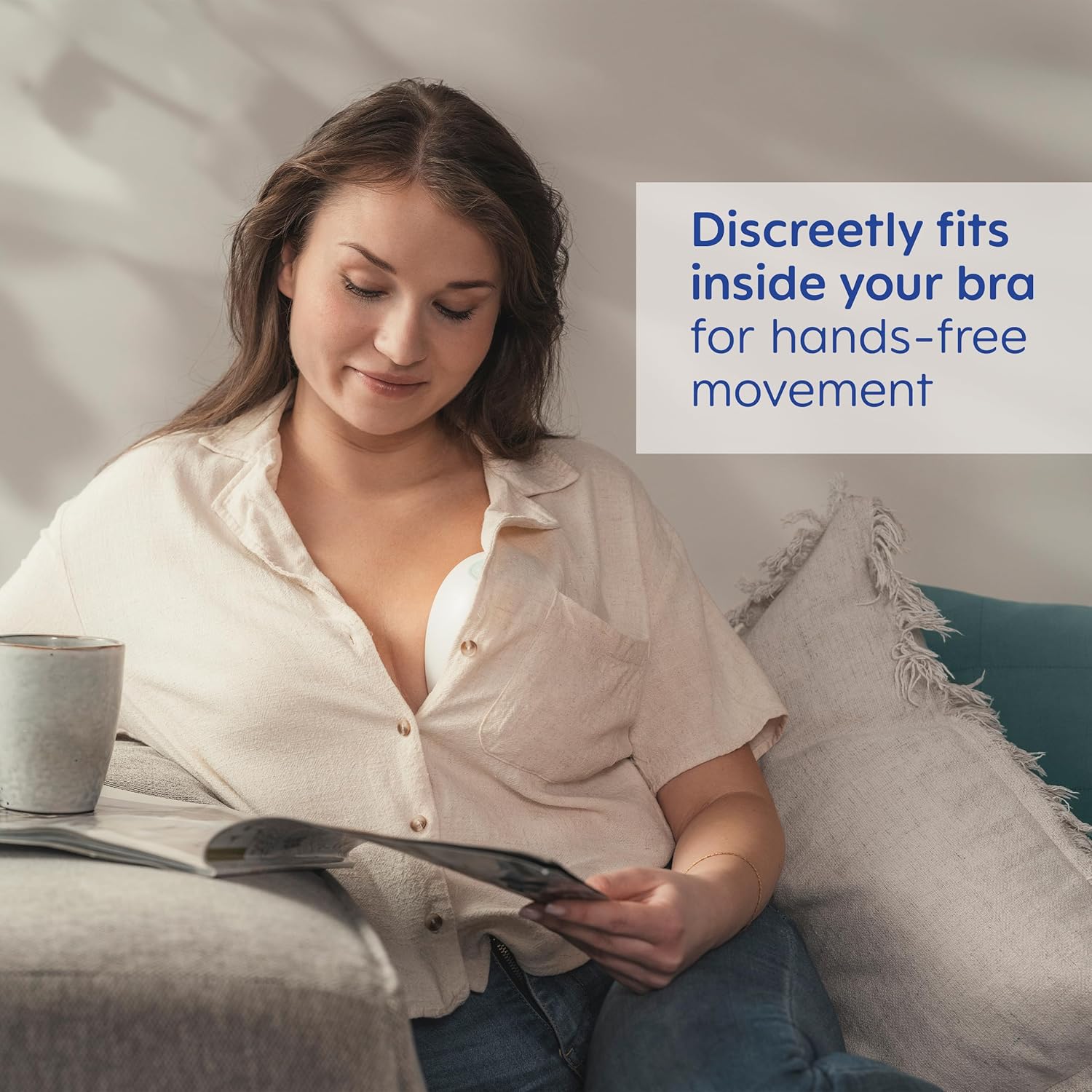 MAM Move wearable breast pump single white discreet hands-free