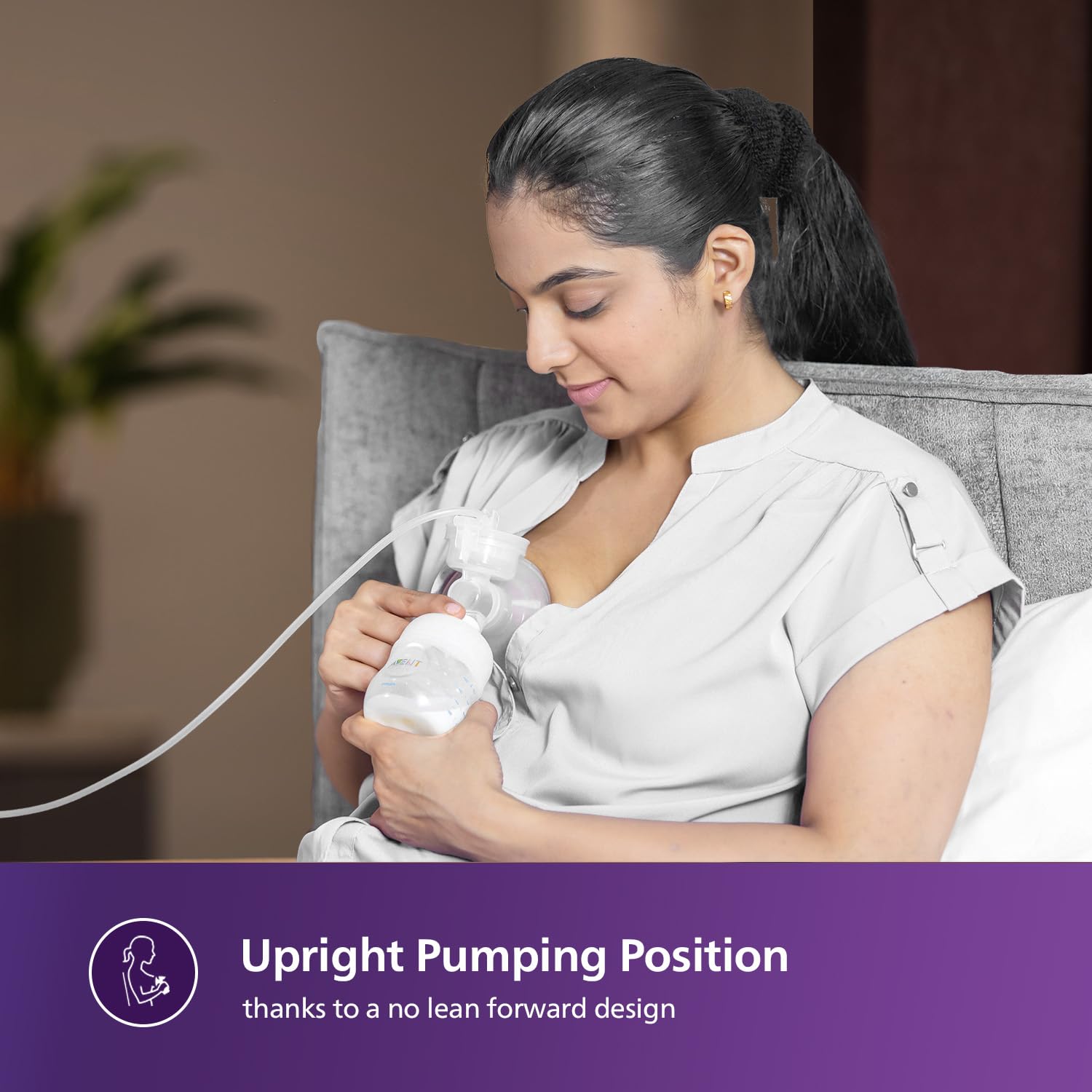 Philips Avent Comfort Single Electric Breast Pump white with tubing