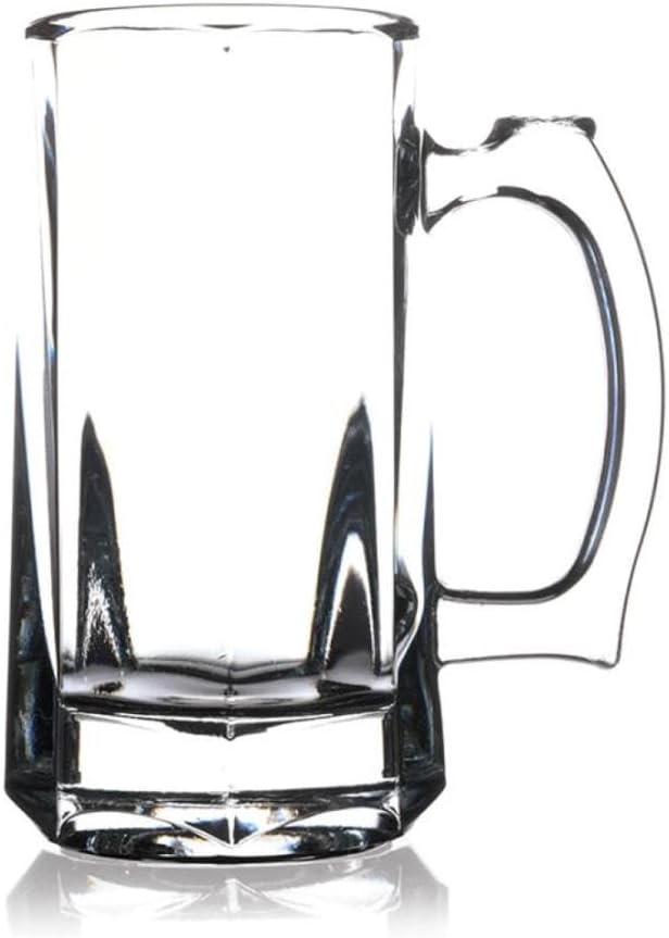 Pasabahce Bremen clear glass beer mug 35.5cl with handle