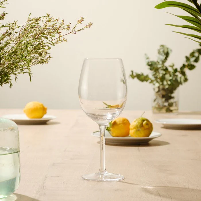 Citta Contemporary wine glass 10 oz clear glass stemware