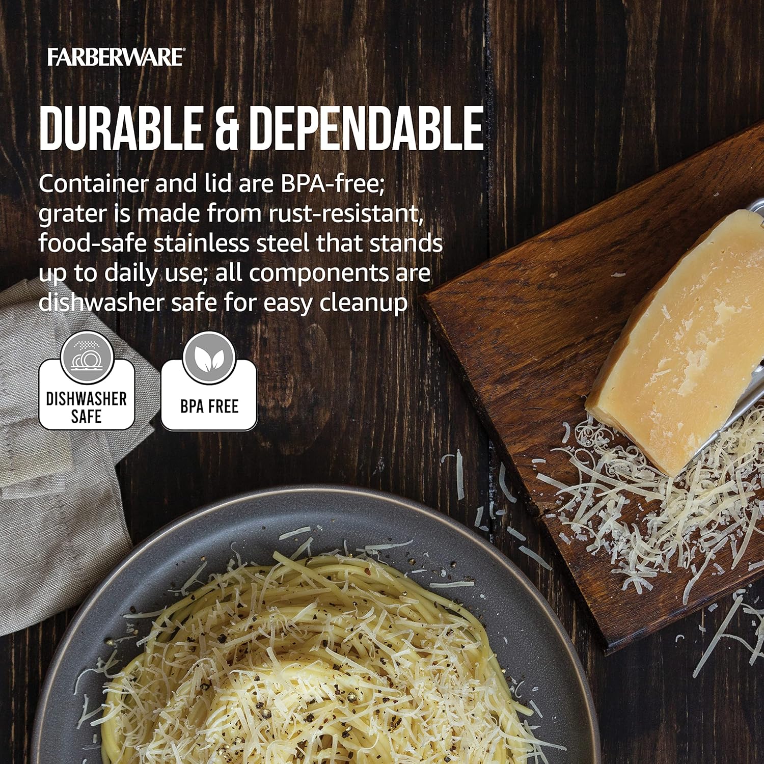 Farberware heavy duty four sided stainless steel box grater