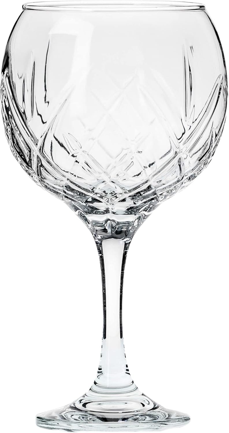 Borgonovo Rococo stemmed gin glass 54cl with textured bowl and base