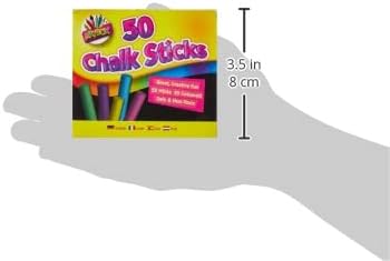 Artbox assorted chalk sticks 50 pack colourful box