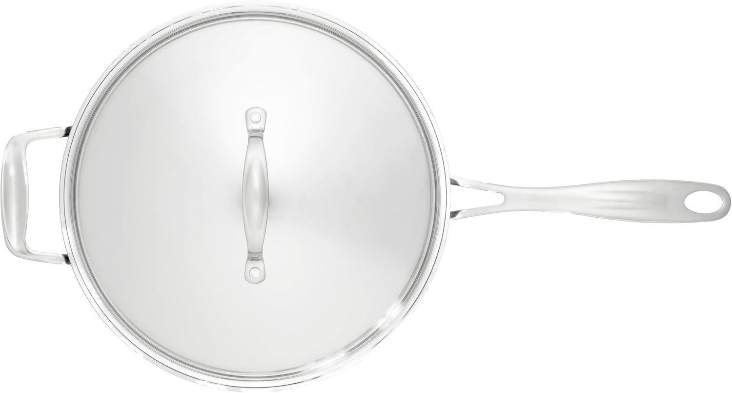 Stellar 7000 Profile non-stick 28cm sauteuse with glass lid and white handles