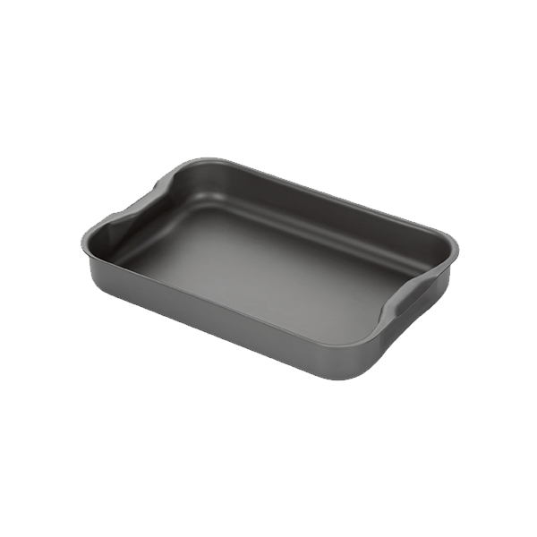 Stellar hard anodised expert roasting tray SHA62, 30 x 20 x 4cm, charcoal grey
