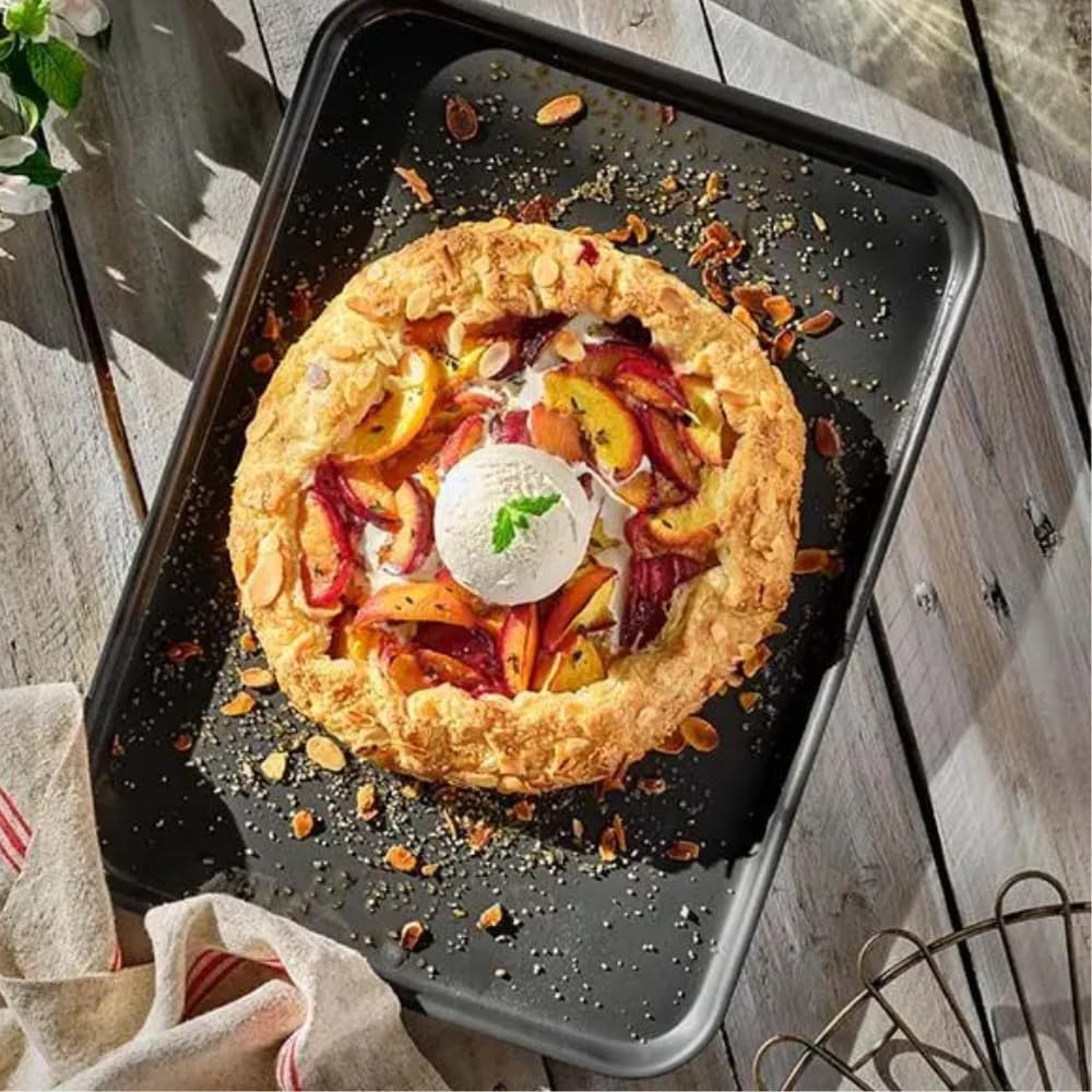 Stellar hard anodised baking tray 41cm x 29cm black non-stick SHA56