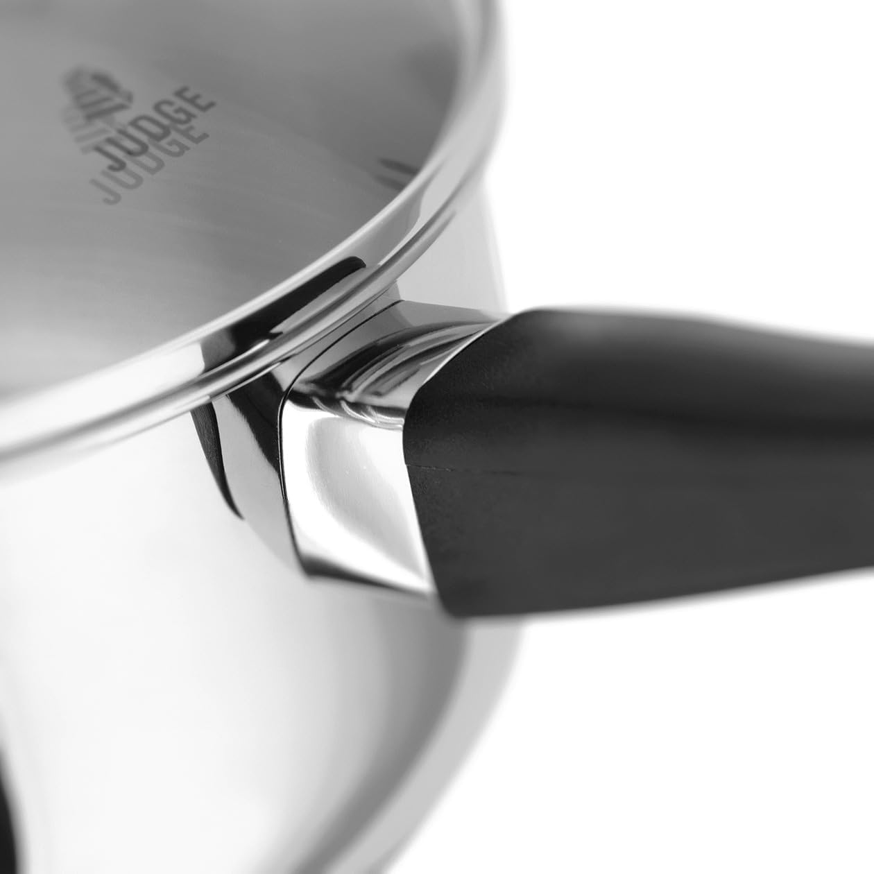 Judge Essentials 3-piece saucepan set with black handles and lids