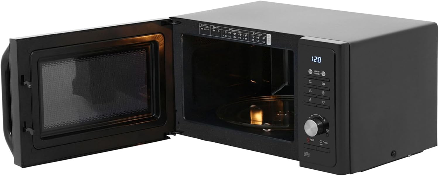 Samsung MS23F301TAK solo microwave 800W 23 litre black with open door
