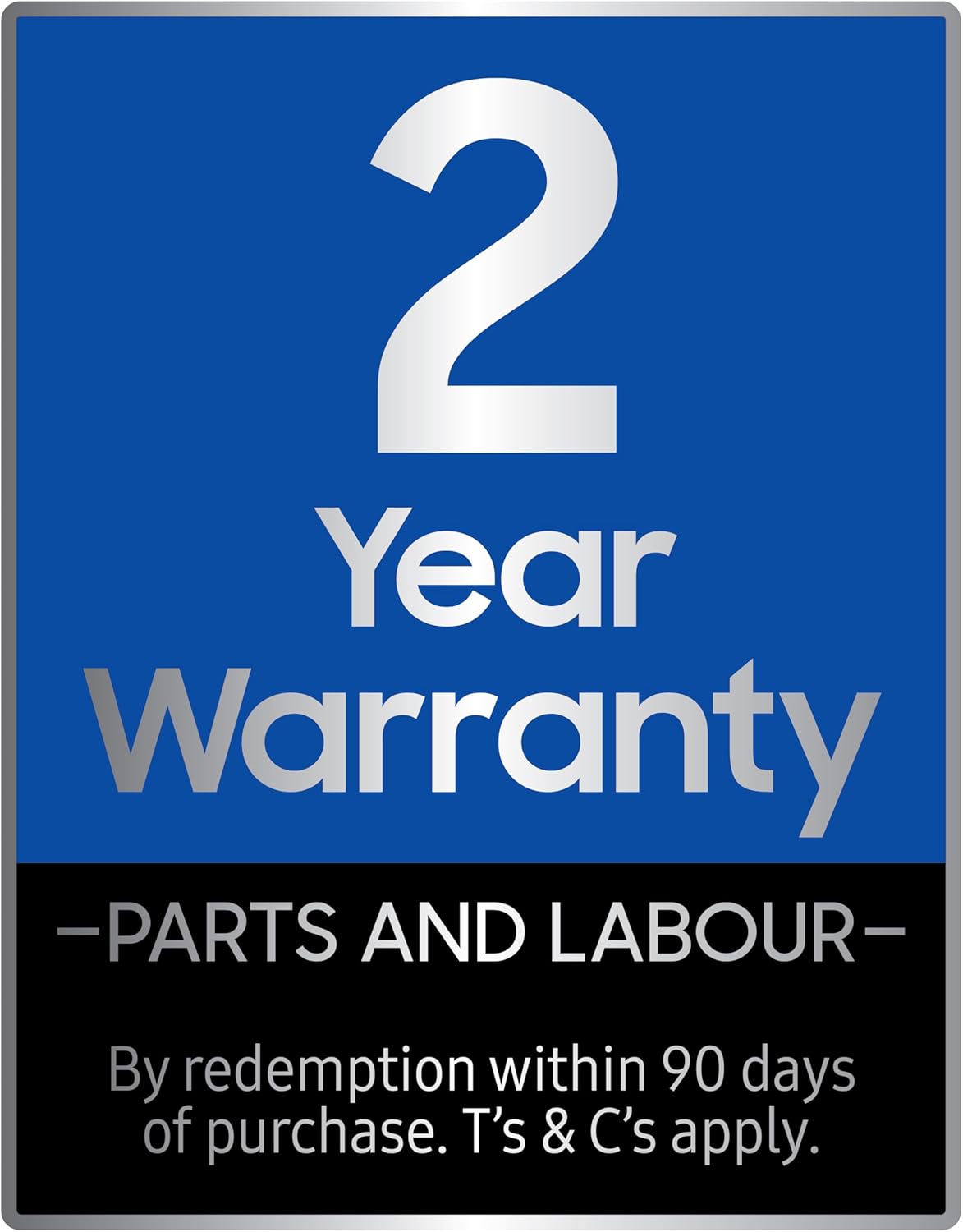 Samsung Solo Microwave 23L silver with two year warranty badge