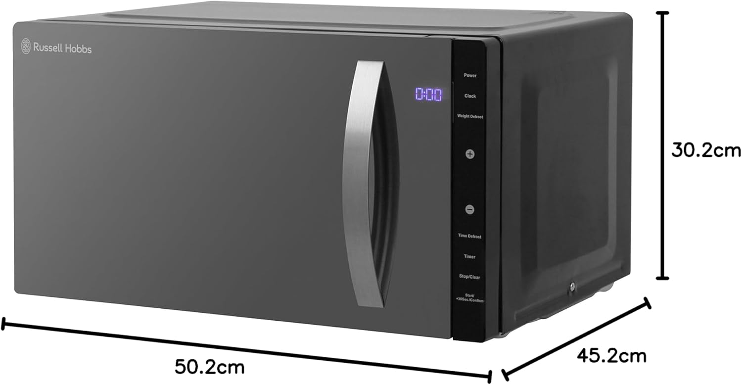 Russell Hobbs RHFM2363B 23 litre black digital flatbed solo microwave 800W
