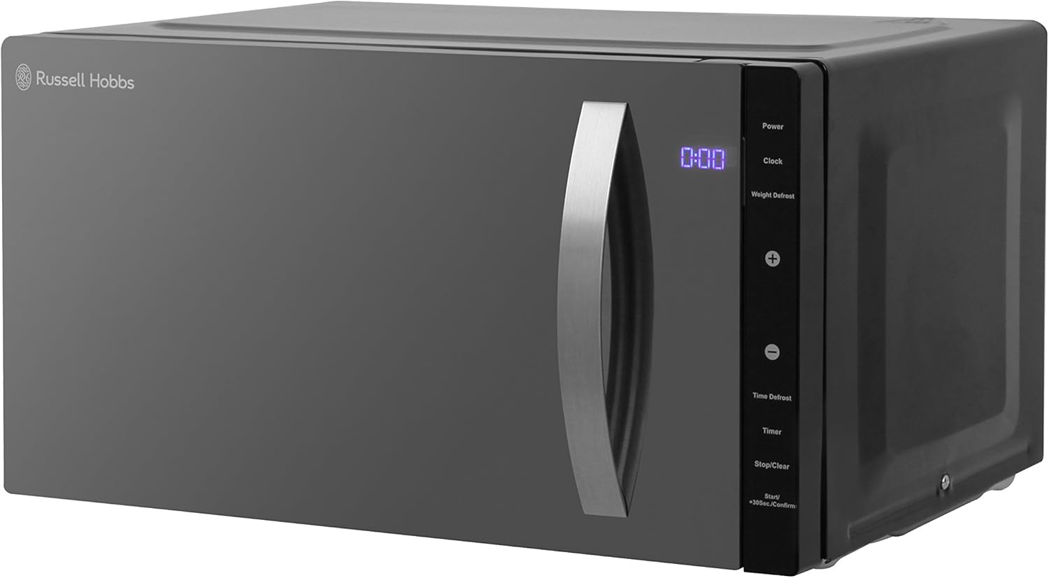 Russell Hobbs black digital microwave 23 litre 800W freestanding solo unit
