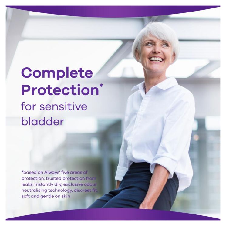 Always Discreet Liners 24s incontinence protection liners pack