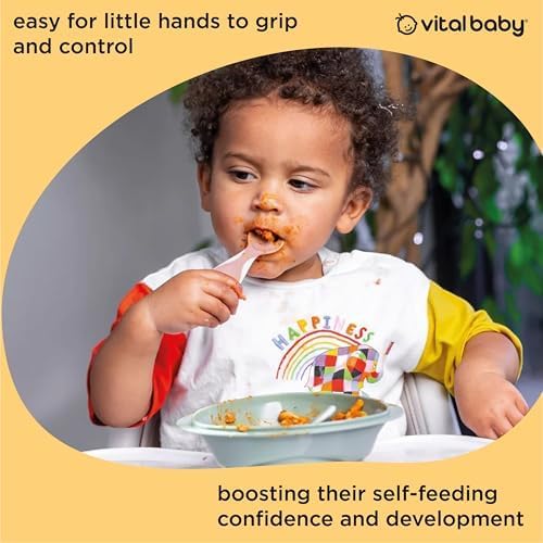 Vital Baby Nourish Chunky Feeding Spoons with easy-grip handles for toddlers