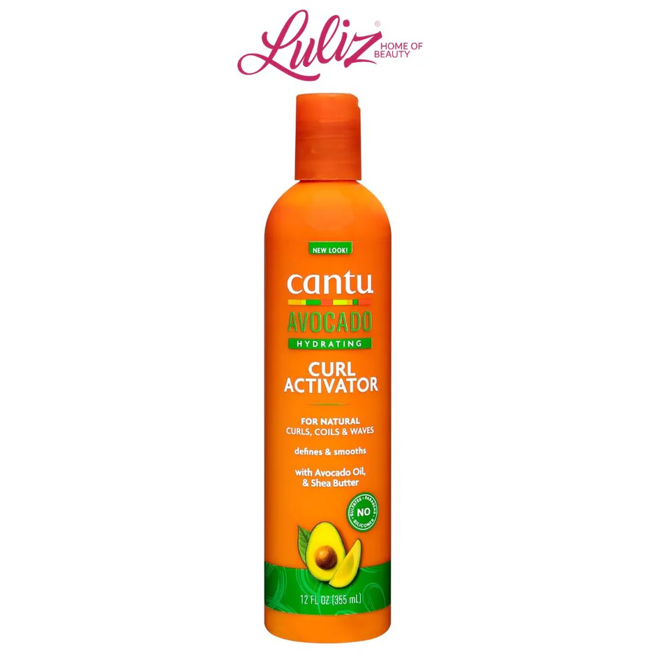Cantu Avocado Hydrating Curl Activator Cream 12 fl oz orange bottle