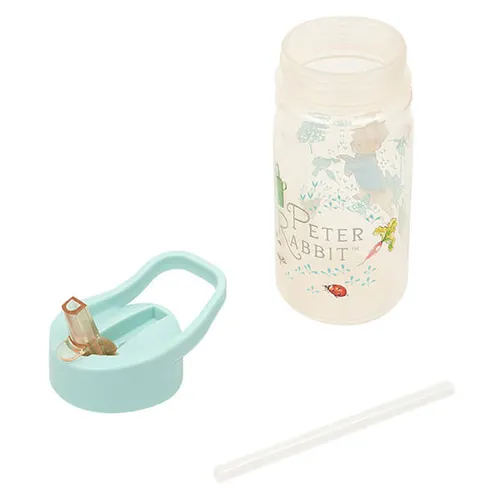 Peter Rabbit classic water bottle with flip-up straw 400ml cream