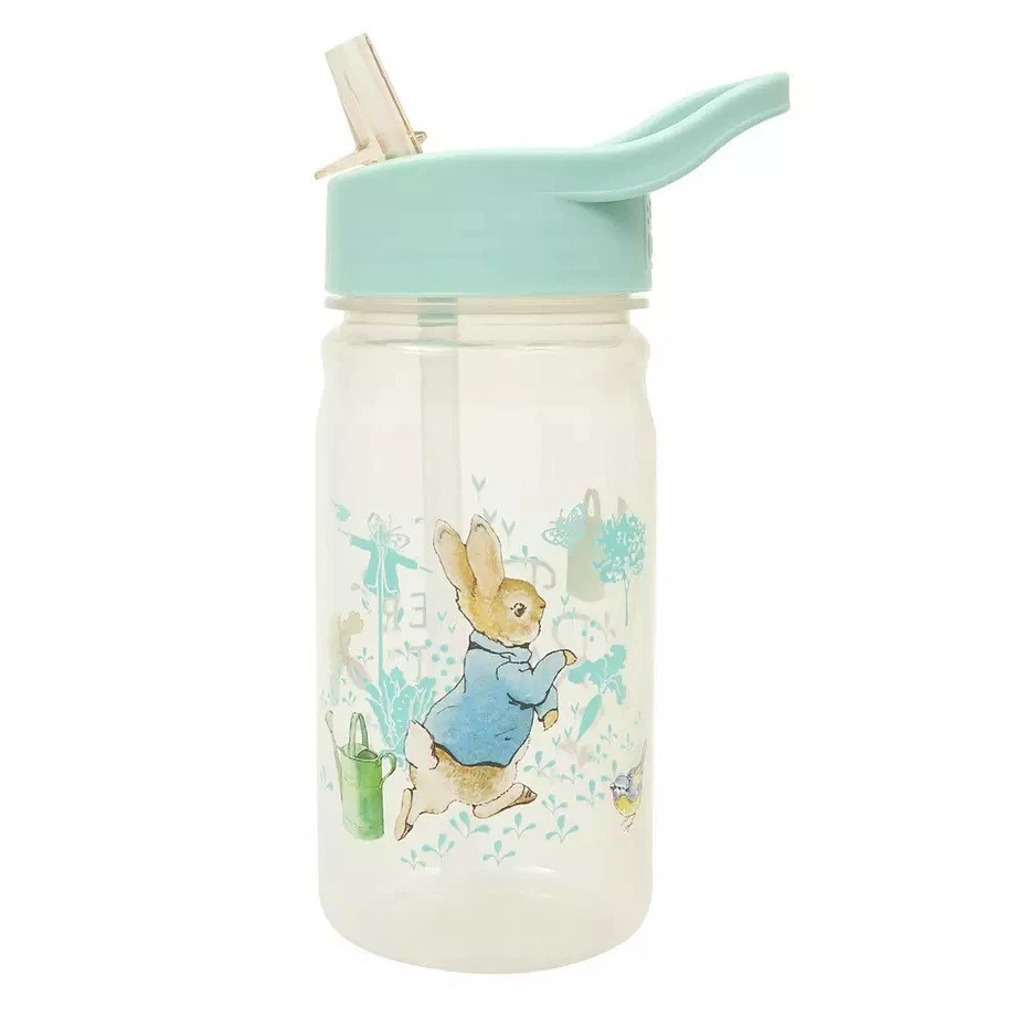 Peter Rabbit Classic water bottle 400ml with mint flip-up straw lid