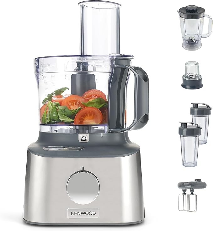 Kenwood All-In-1 MultiPro Compact Food Processor with blender attachments and accessories