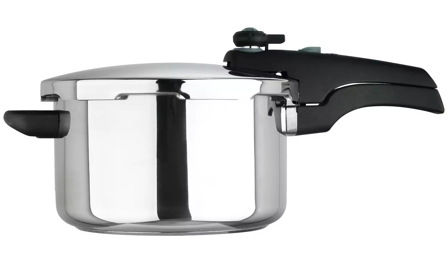Smart Plus stainless steel pressure cooker 4 litre with black handles