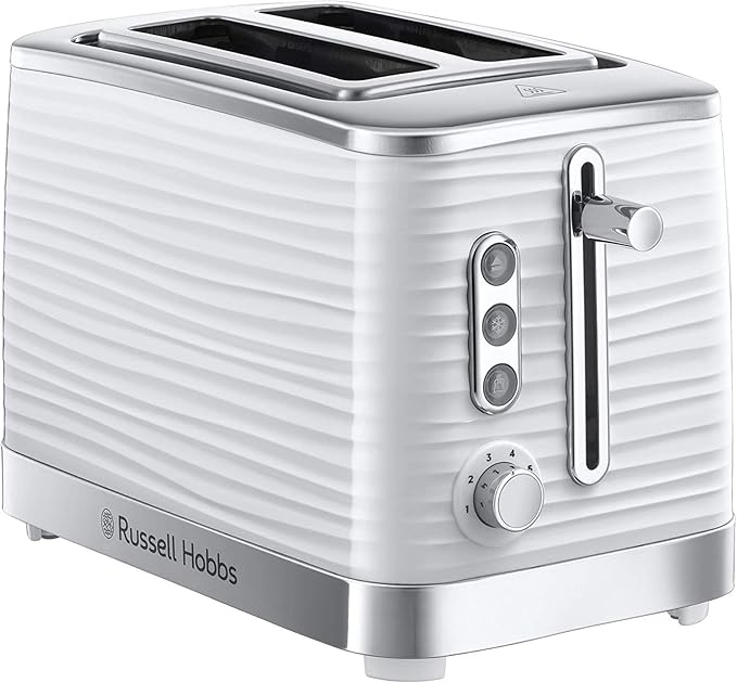 Russell Hobbs Inspire 24370 white 2-slice toaster with controls