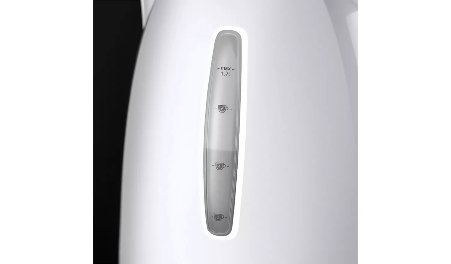 Russell Hobbs white electric kettle 1.7L with rapid boil function