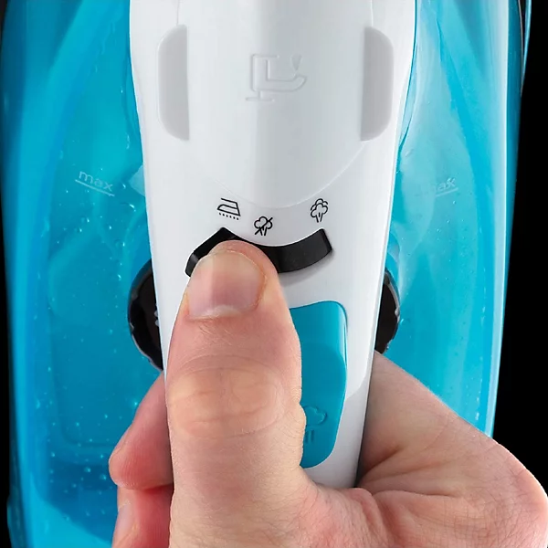 Russell Hobbs My Iron white and turquoise steam iron with controls
