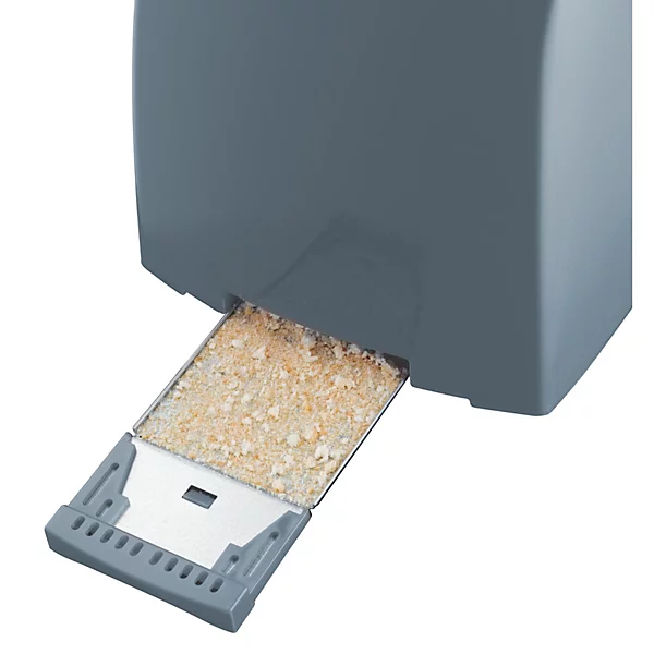 Russell Hobbs Textures grey 2 slice plastic toaster 21640