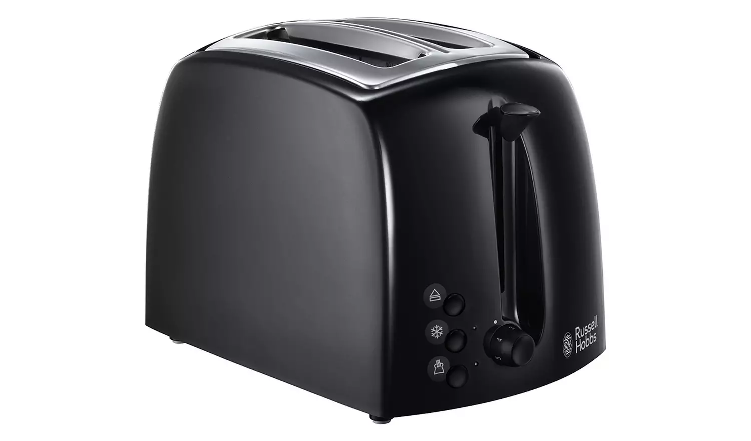 Russell Hobbs Textures black two slice toaster with chrome trim