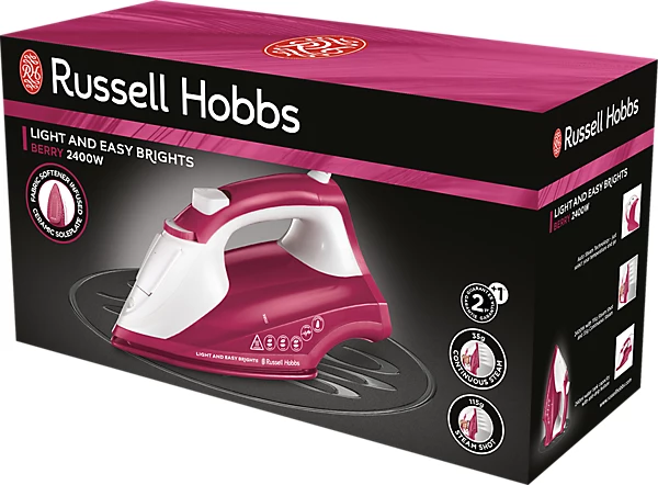 Russell Hobbs Light and Easy Brights Berry steam iron 2400W