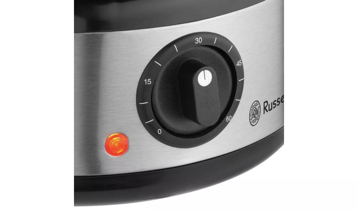 Russell Hobbs 3 tier plastic food steamer with timer control dial