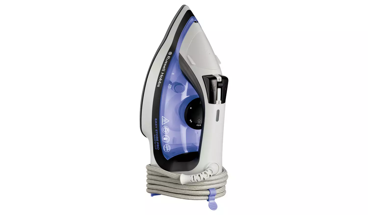 Russell Hobbs Easy Store Pro Wrap and Clip steam iron white and blue
