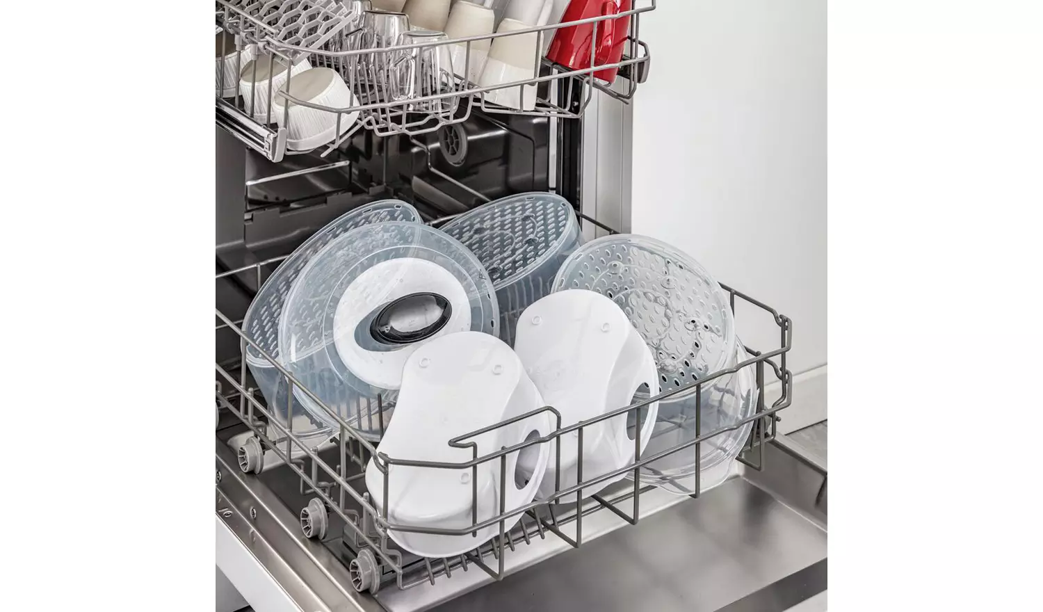 Tefal Ultracompact 3 Bowl Steamer black with transparent and white bowls dishwasher safe