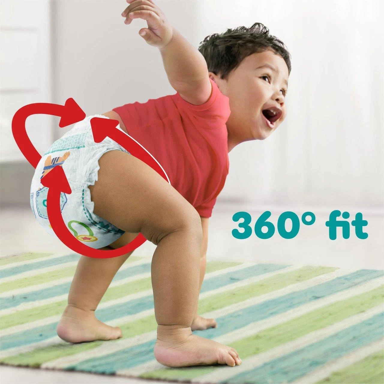 Pampers Baby Dry Size 7 nappy pants with 360 fit design, Jumbo+ 50 pack