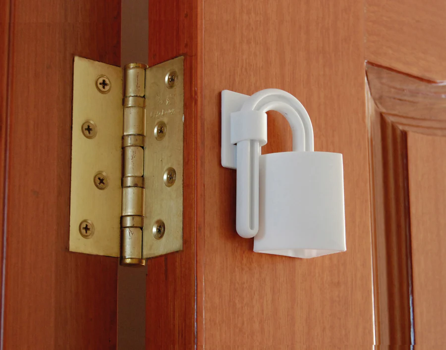 Clippasafe white door finger pinch guard safety lock for children