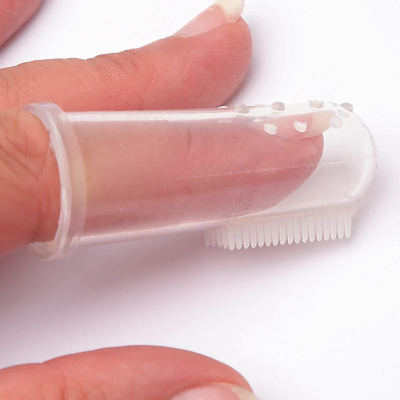 Clippasafe clear finger tooth brush for baby teething care