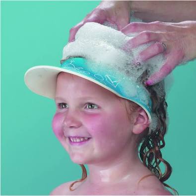 Clippasafe Bath Shampoo Shield blue protecting child's eyes during wash