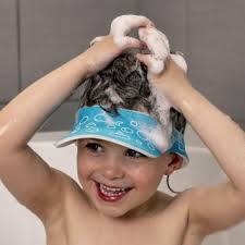Clippasafe Bath Shampoo Shield blue, water-resistant bathing visor for children