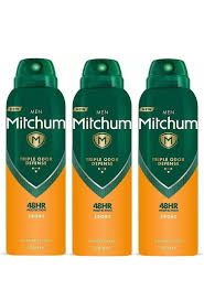 Mitchum Men Triple Odor Defense 48HR aerosol deodorant 200ml three pack
