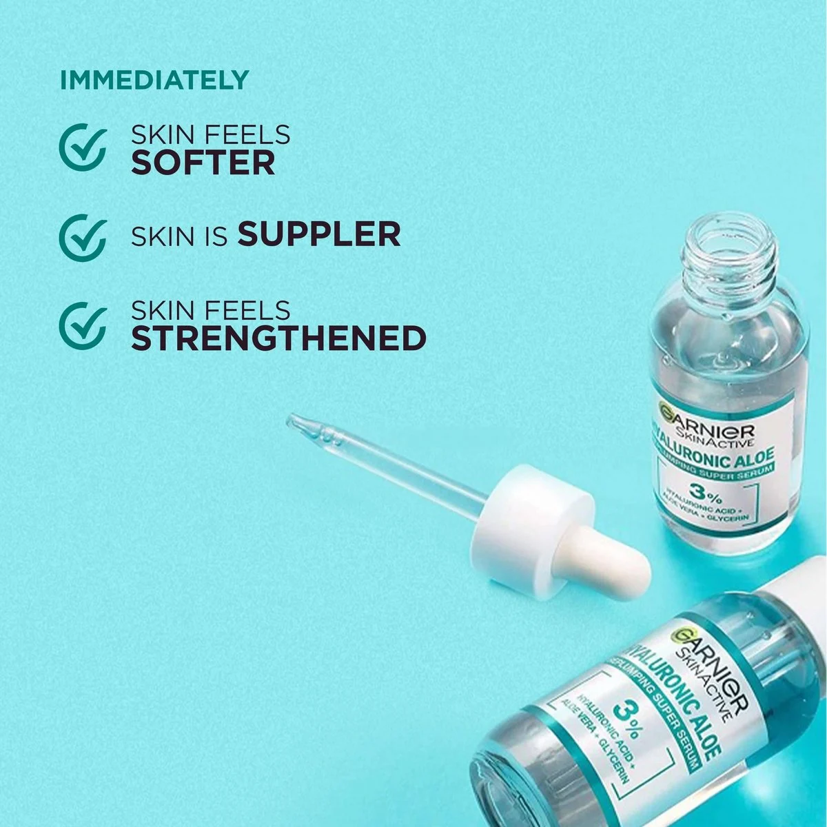 Garnier Skin Active Hyaluronic Acid Super Serum 30ml with dropper applicator