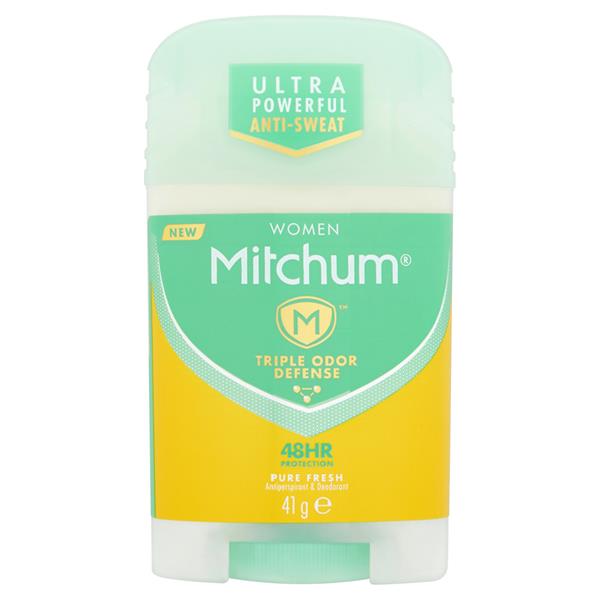 Mitchum Women Triple Odor Defence 48HR deodorant stick, 41g, Pure Fresh scent